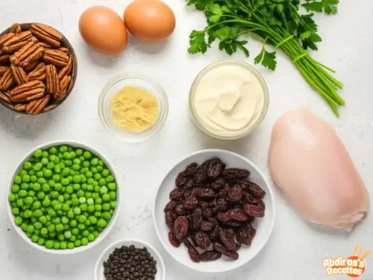 Recettes de salade de poulet ingrédients