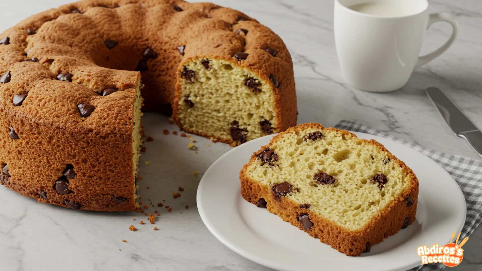 gâteau yaourt pepite chocolat moelleux​